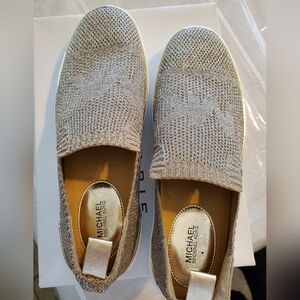 Michael Kors Metallic Knit Slip-On Shoes
